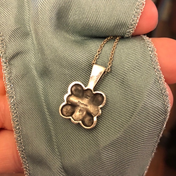 Vintage 925 Sterling Silver SK Pendant & Chain - Picture 8 of 9